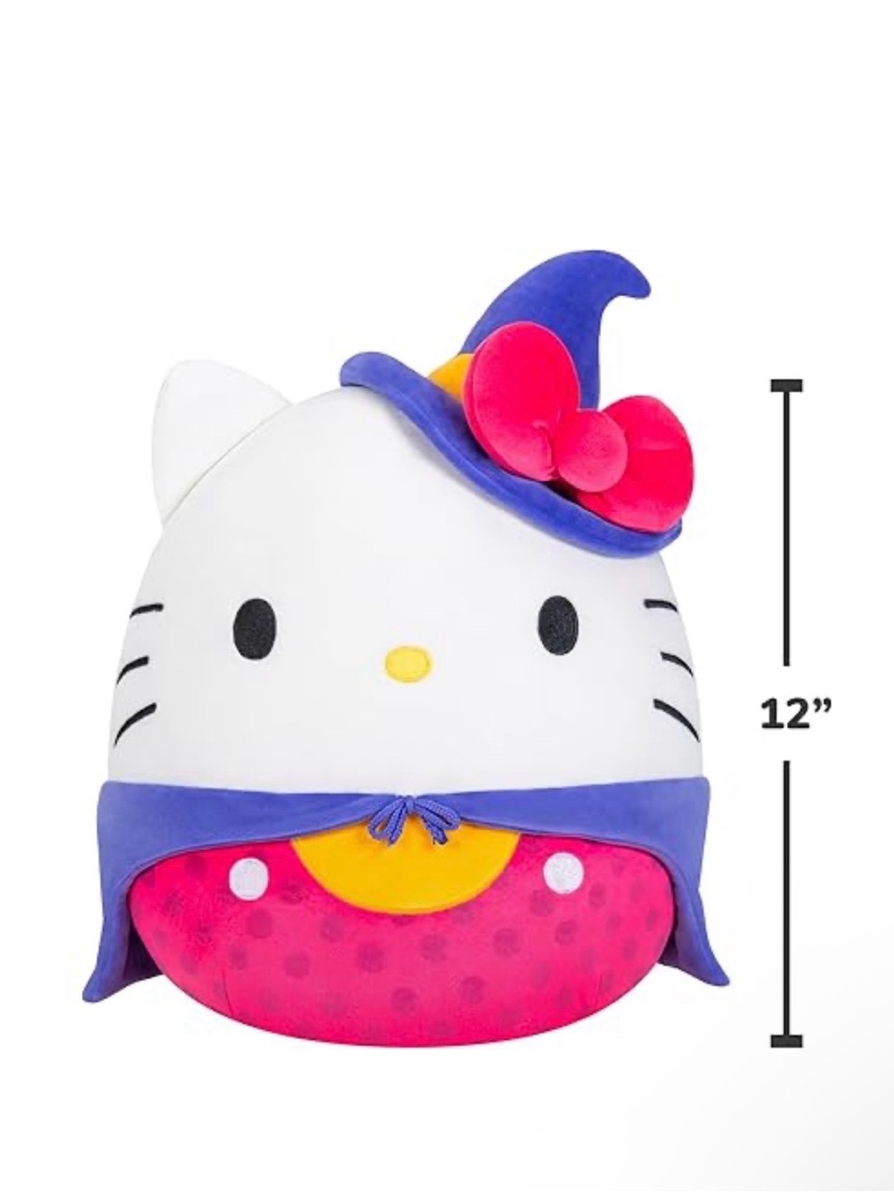 NWT Squishmallow Hello Kitty Purple Witch Plush - White/Pink